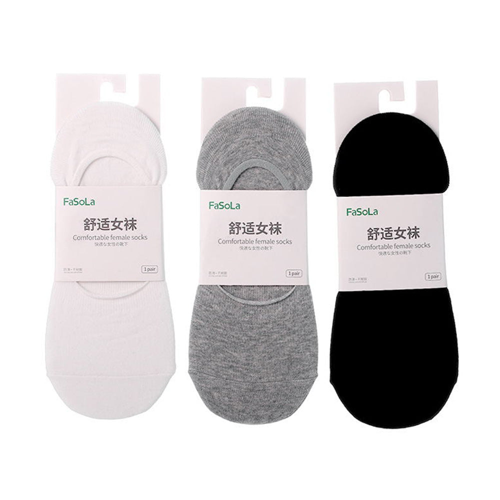 FaSoLa-Women's-Cotton-No-Show-Socks---Black,-1-Pair-1