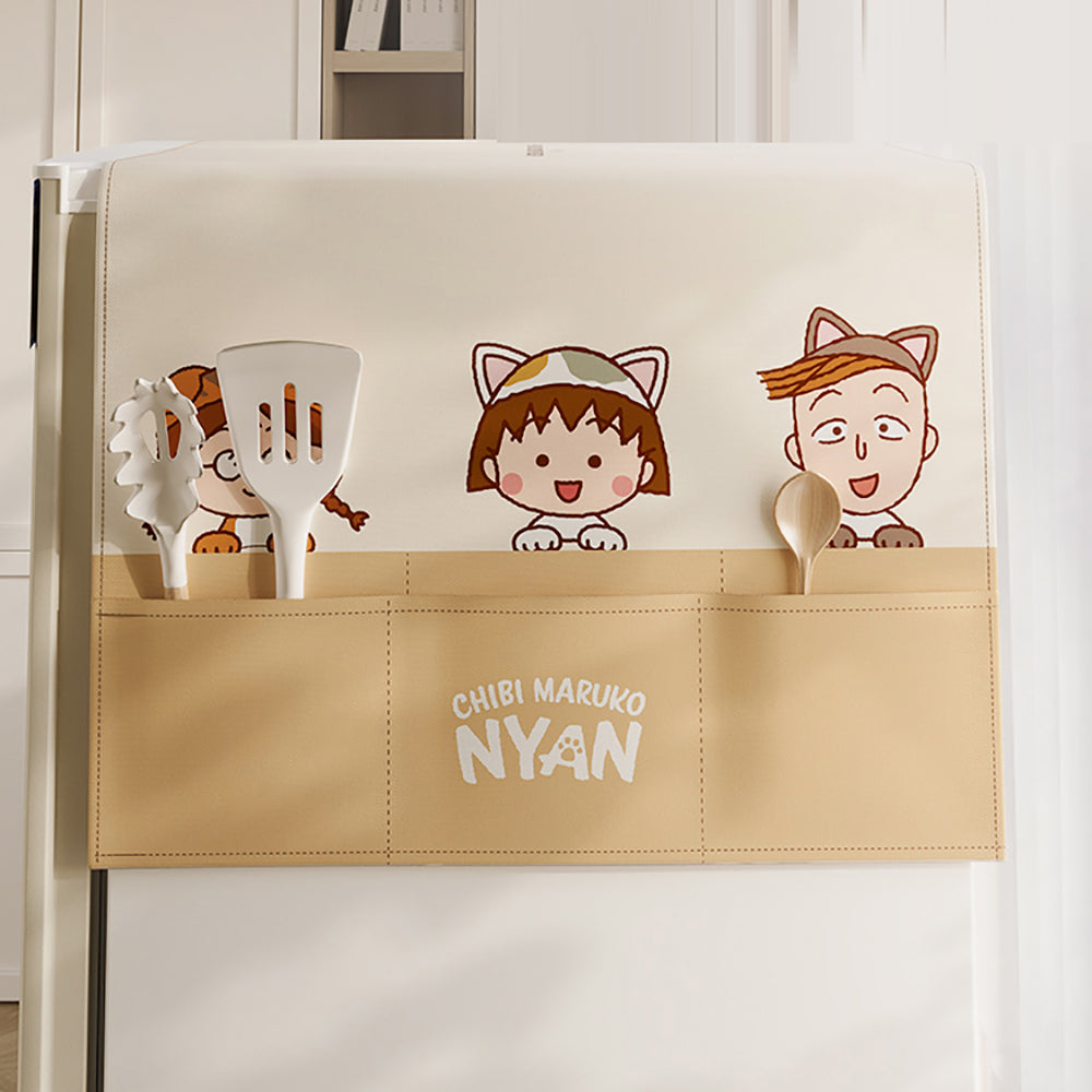 Modern-Housewife-Chibi-Maruko-Brown-Pet-Refrigerator-Dust-Cover-1