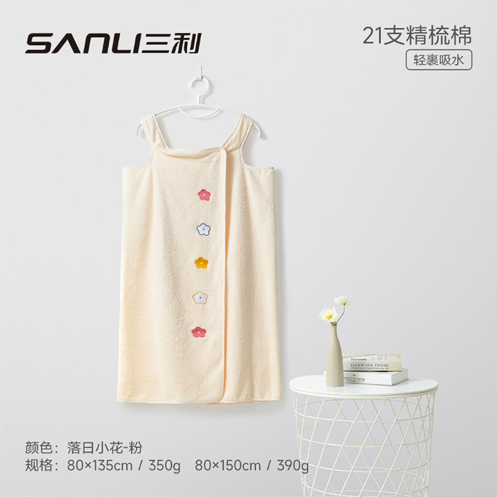 Sanli-Combed-Cotton-Bath-Skirt---Pink-80x135cm-350g-1