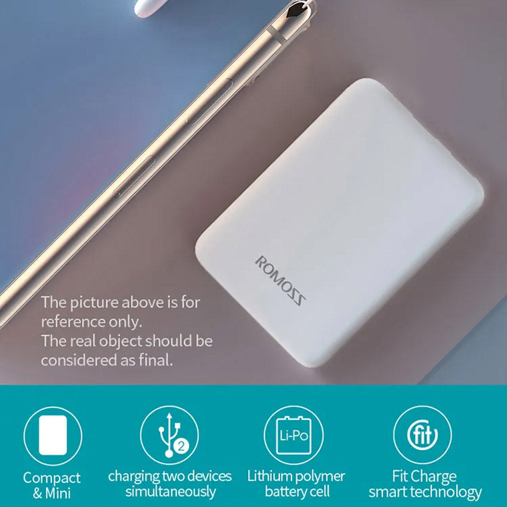 Romoss-Pure05-5000mAh-Power-Bank---White-1