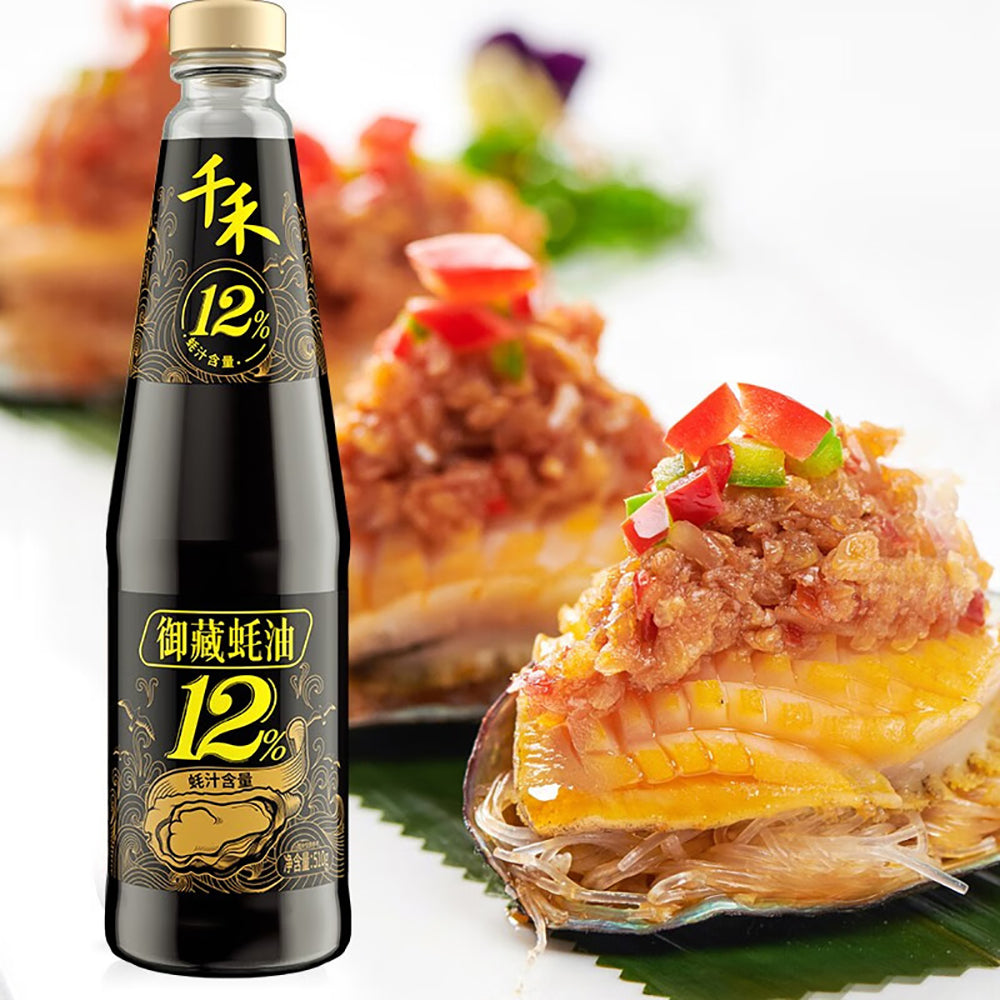 Qianhe-Premium-Oyster-Sauce-with-12%-Oyster-Juice-Content,-500ml-1