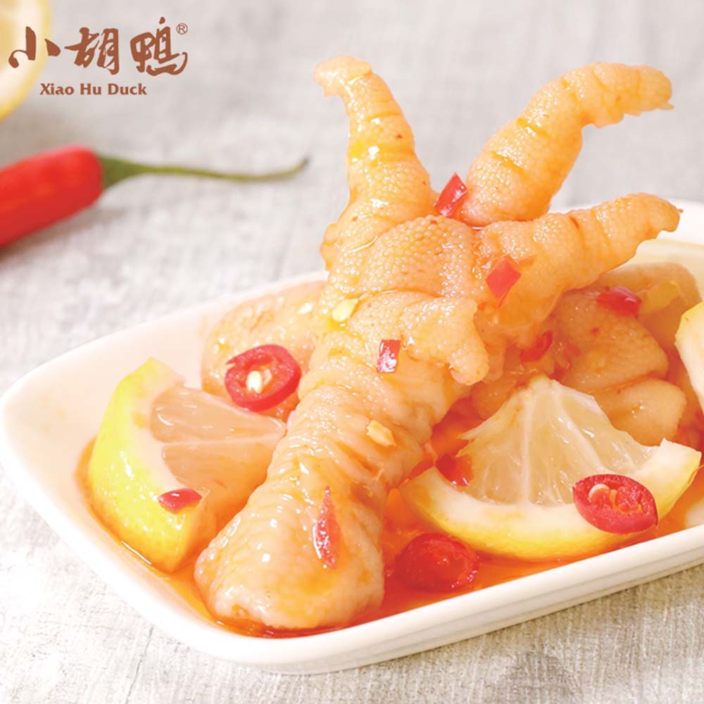 Xiao-Hu-Duck-Spicy-Boneless-Chicken-Claw-Snack-with-Lemon-Taste---90g-1