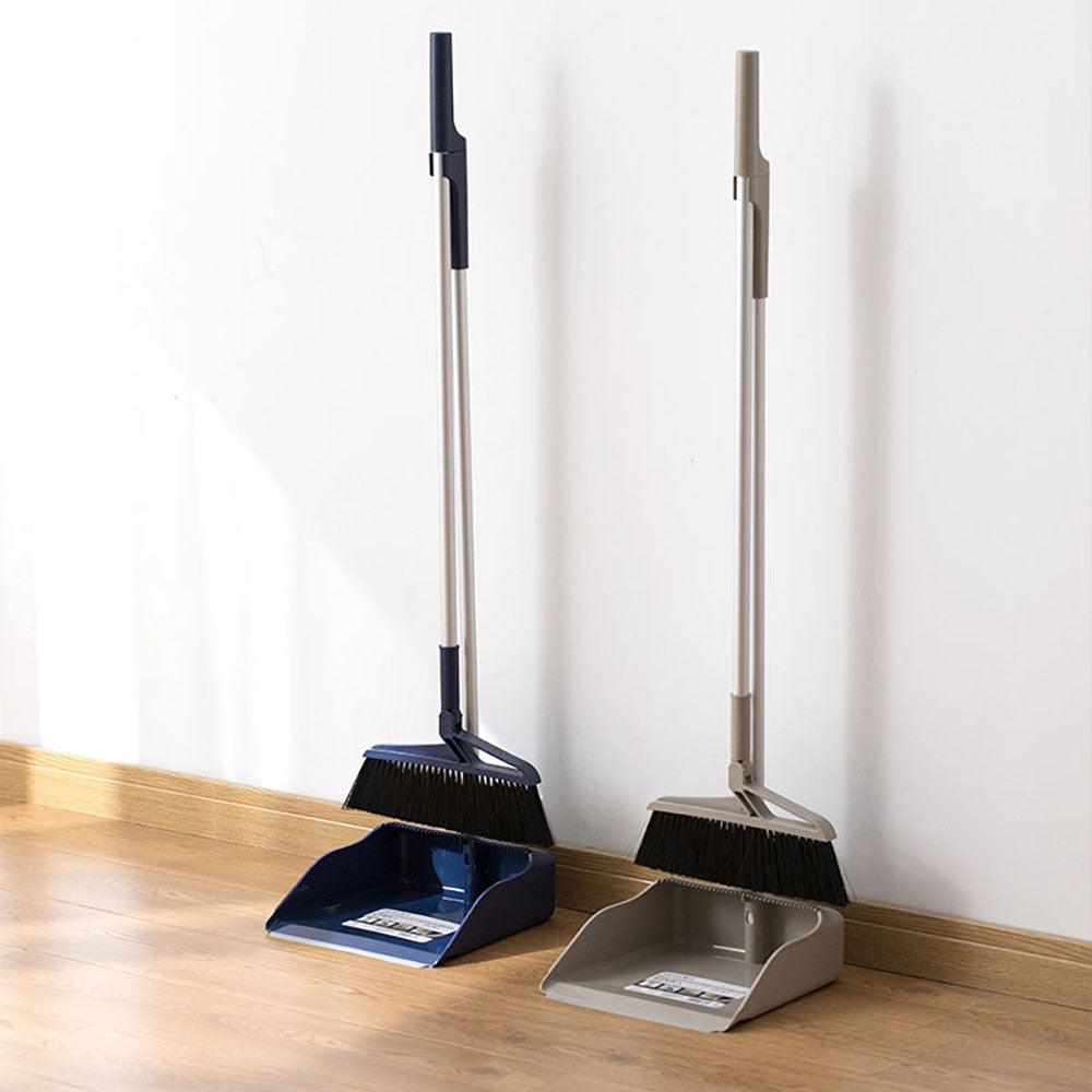 Camellia-Easy-Clean-Broom-and-Dustpan-Set---Grey/Blue,-Colour-Sent-at-Random-1