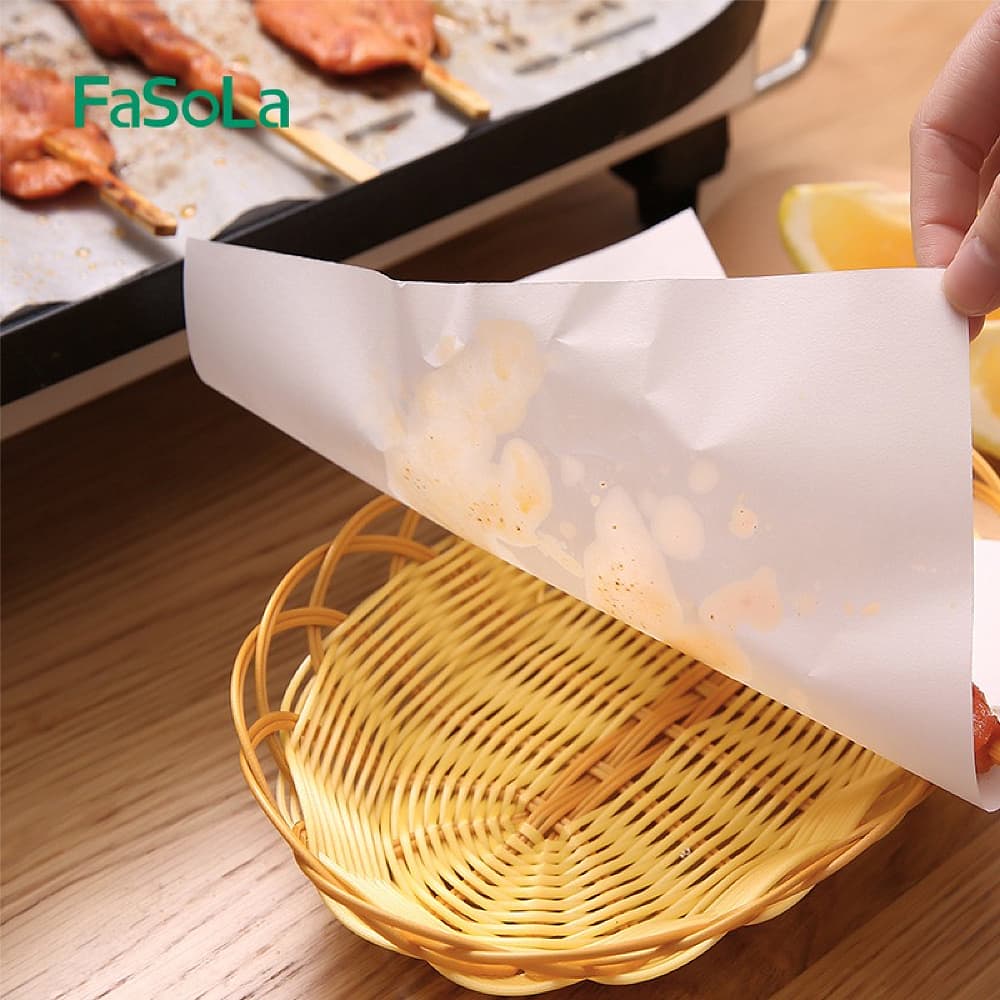 FaSoLa-Oil-Absorbing-Paper-for-Fried-Food---50-Sheets,-21.8*19.7cm-1