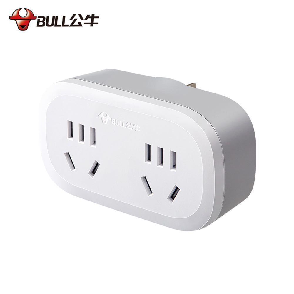 Bull-Brand-New-National-Standard-Converter-Plug,-One-to-Two,-GN-903,-White-1