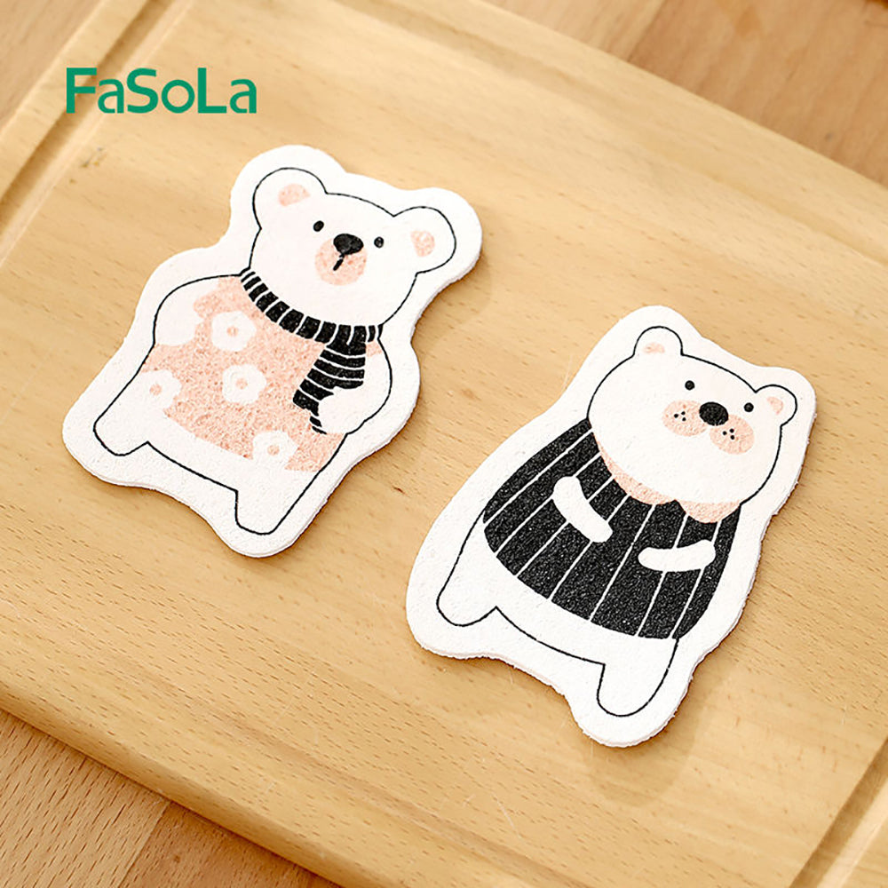 FaSoLa-Compressed-Wood-Pulp-Sponge-for-Kitchen-Cleaning---Cute-Bear-Design,-10.6*7.2cm-1