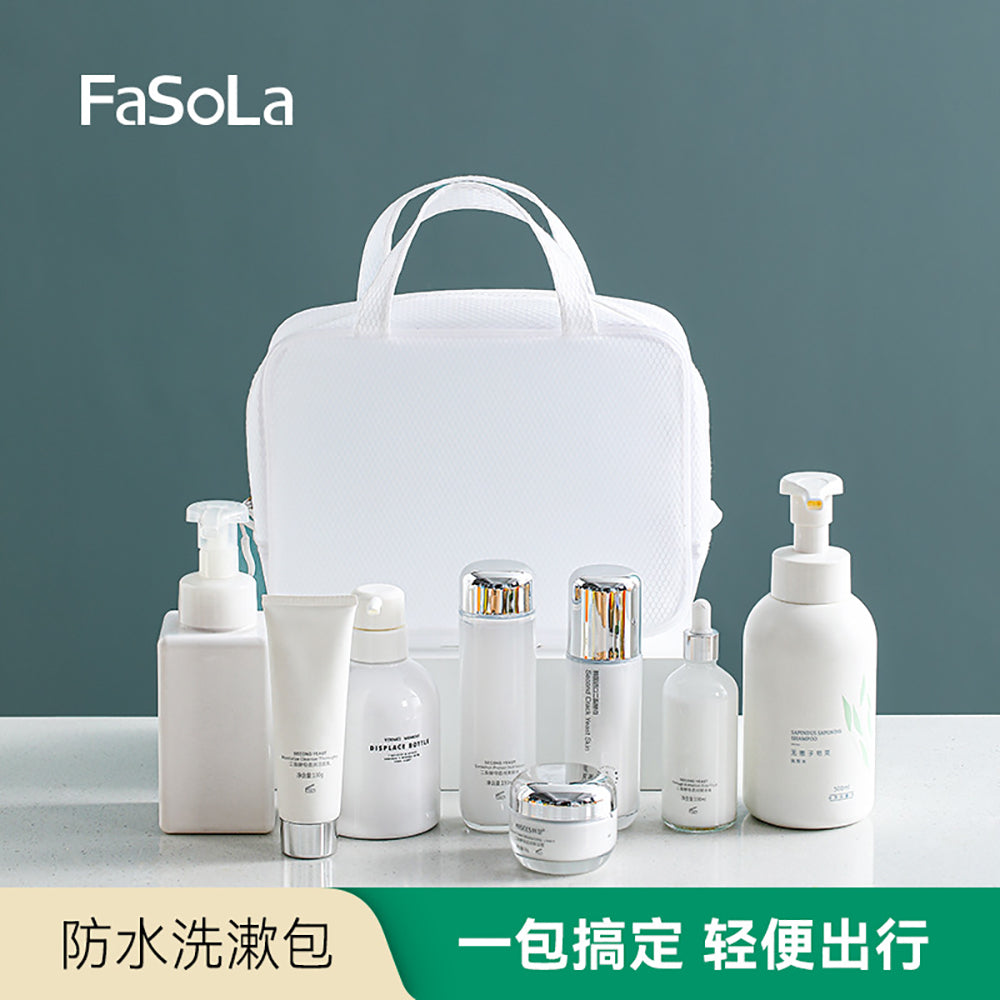 FaSoLa-Waterproof-Toiletry-Bag---White,-Large-1