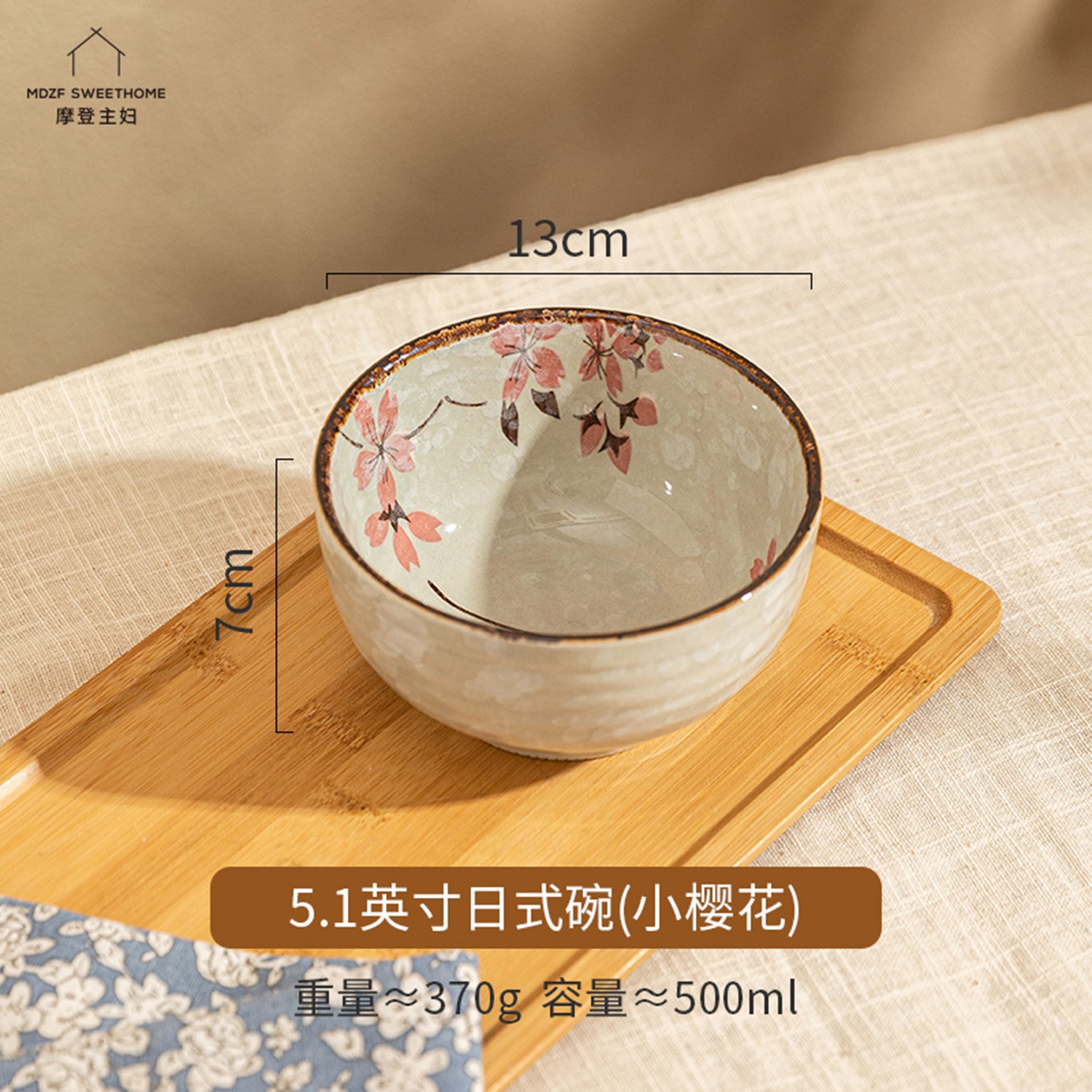 Modern-Housewife-Japanese-Rice-Bowl---Cherry-Blossom-Design,-5.1-Inch-1