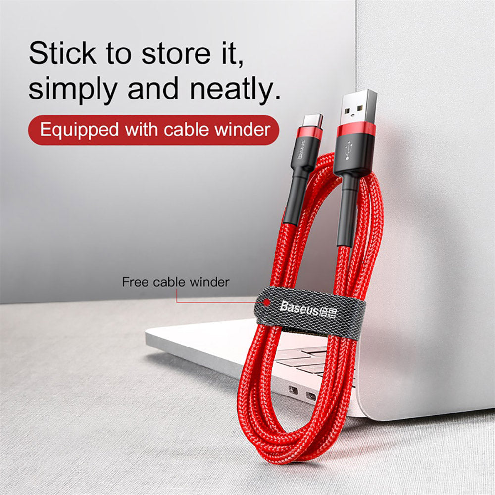 Baseus-Cafule-USB-to-Type-C-Cable-3A-0.5M---Red-1