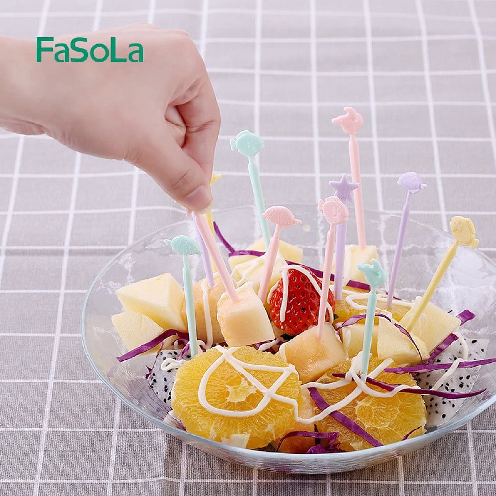 FaSoLa-Simple-and-Stylish-Animal-Fruit-Picks---Multicolor,-8.4cm-1