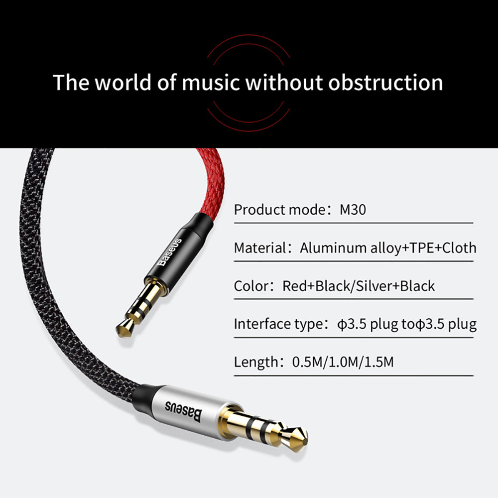 Baseus-M30-Audio-Cable-3.5mm-Male-to-Male---1.5m-Silver-Black-1