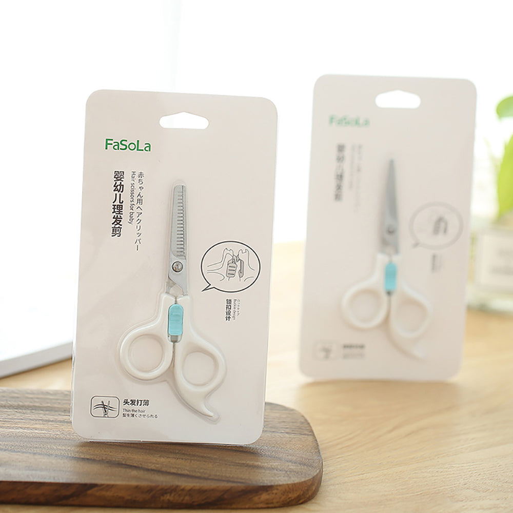 FaSoLa Baby Hair Cutting Scissors - White