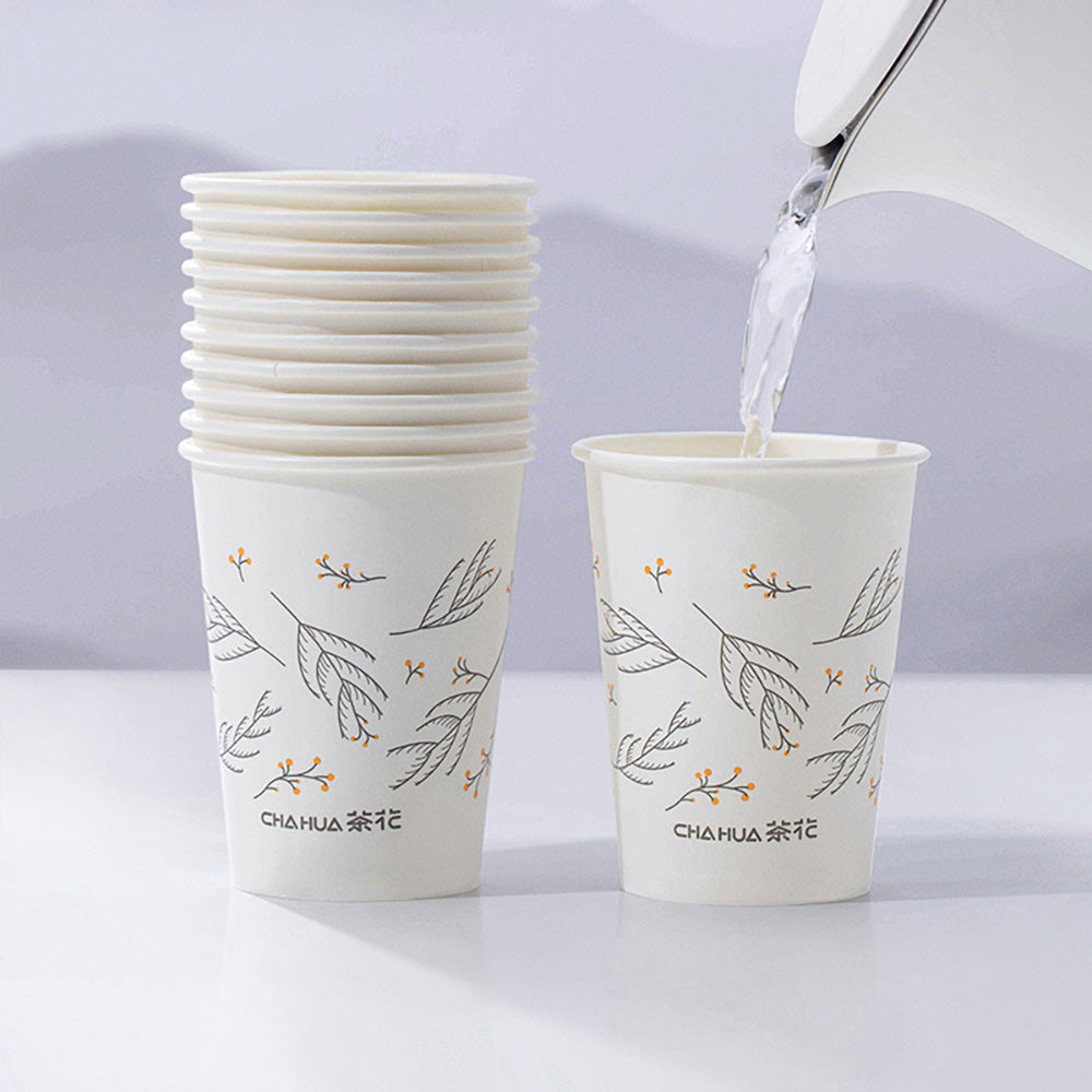 Camellia-Medium-Size-Wax-Free-Coated-Paper-Cups-225ml,-Pack-of-40-1