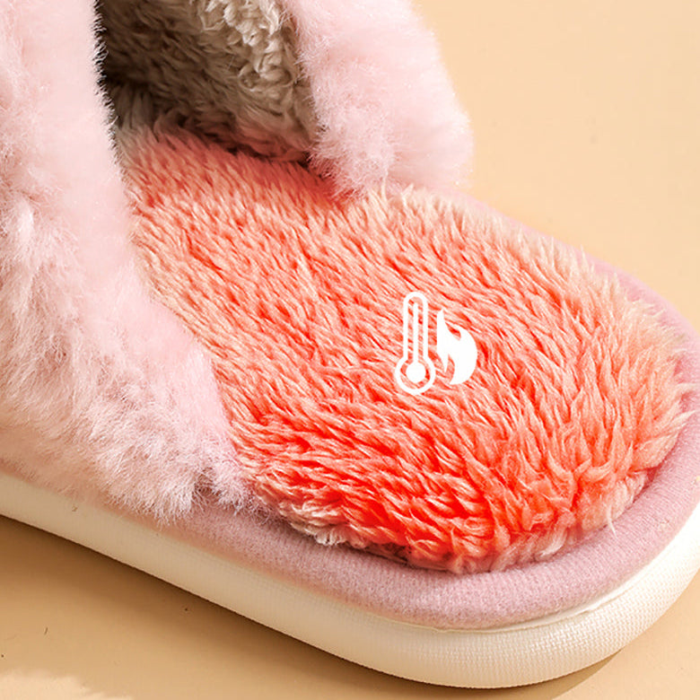 FaSoLa Korean Style Cotton Slippers Smoke Pink Women's Size 36-37