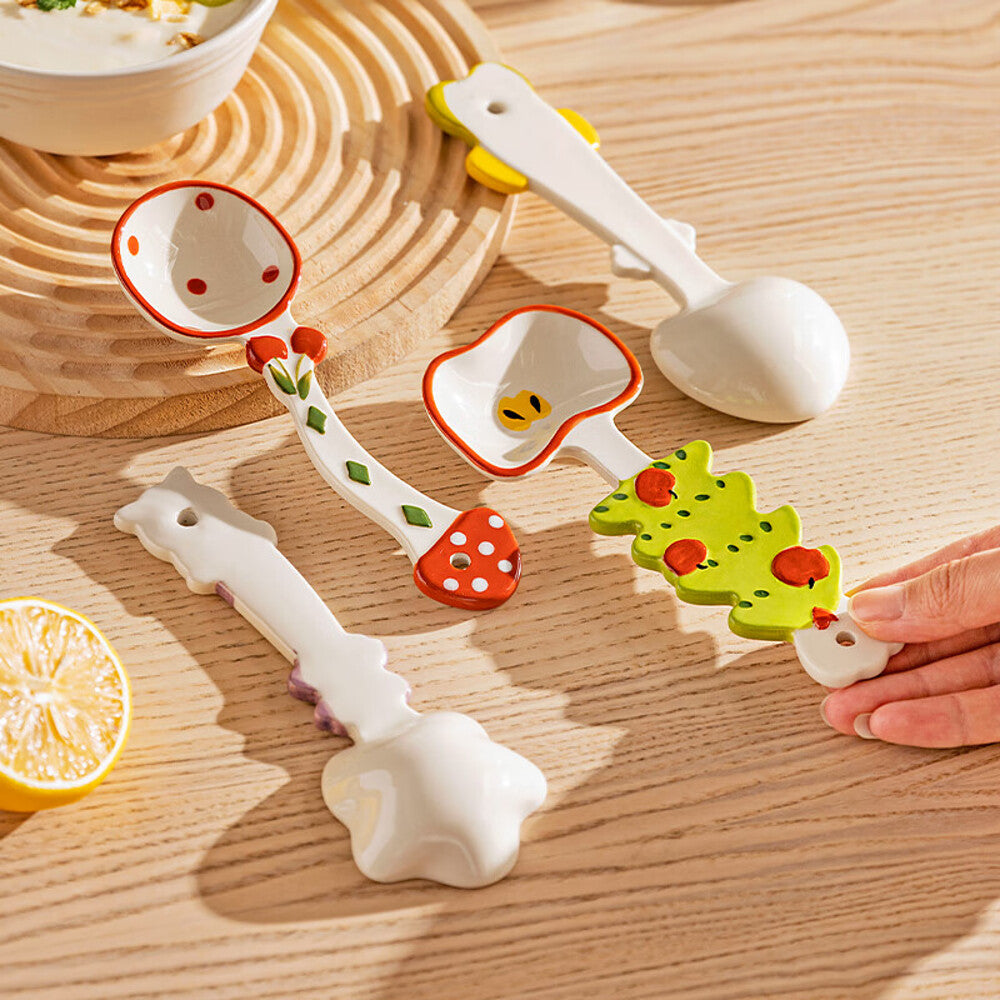 Modern-Housewife-Cute-Ceramic-Spoon---Mushroom-and-Cherry-Design-1