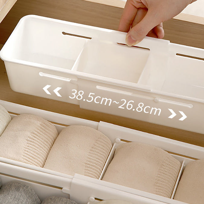 FaSoLa Adjustable Drawer Organizer Box - White, Narrow