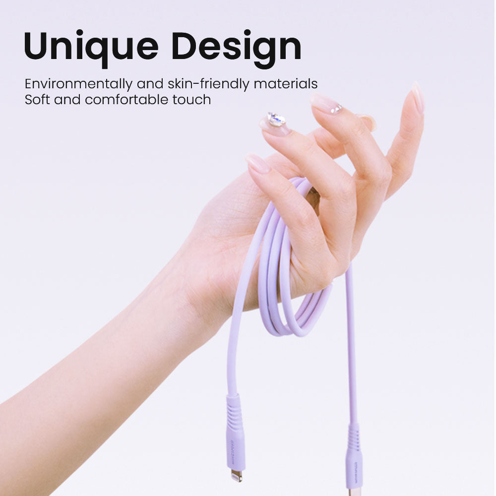 Movespeed-Type-C-to-Lightning-Silicone-Cable-1.2M---Purple-1