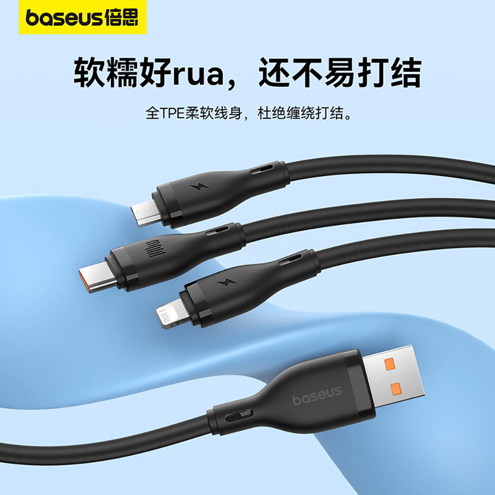 Baseus-100W-3-in-1-Fast-Charging-Data-Cable-USB-to-M+L+C-1.5m---Starry-Black-1
