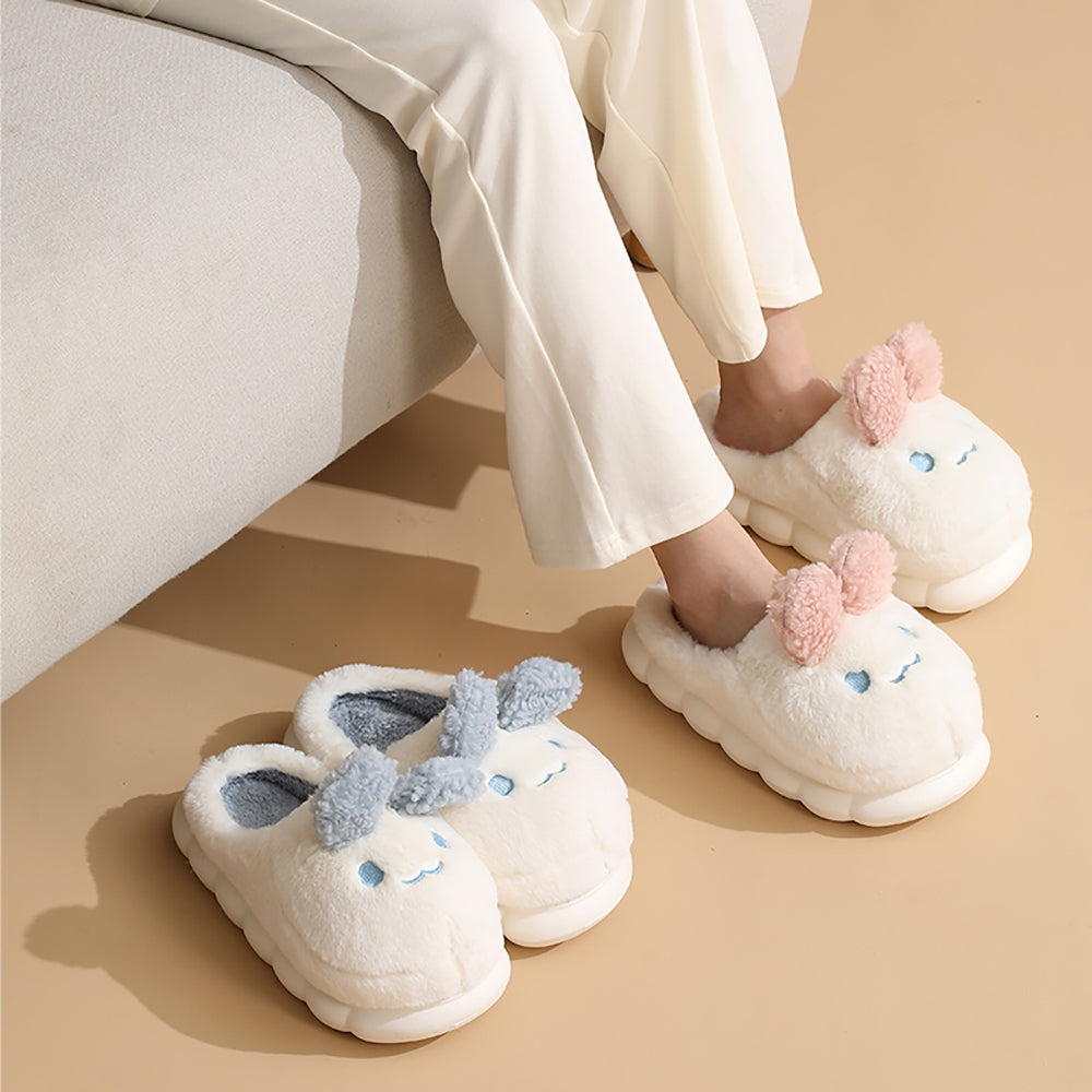 FaSoLa-Women's-Plush-Cotton-Slippers-Sky-Blue---Size-36-37-1