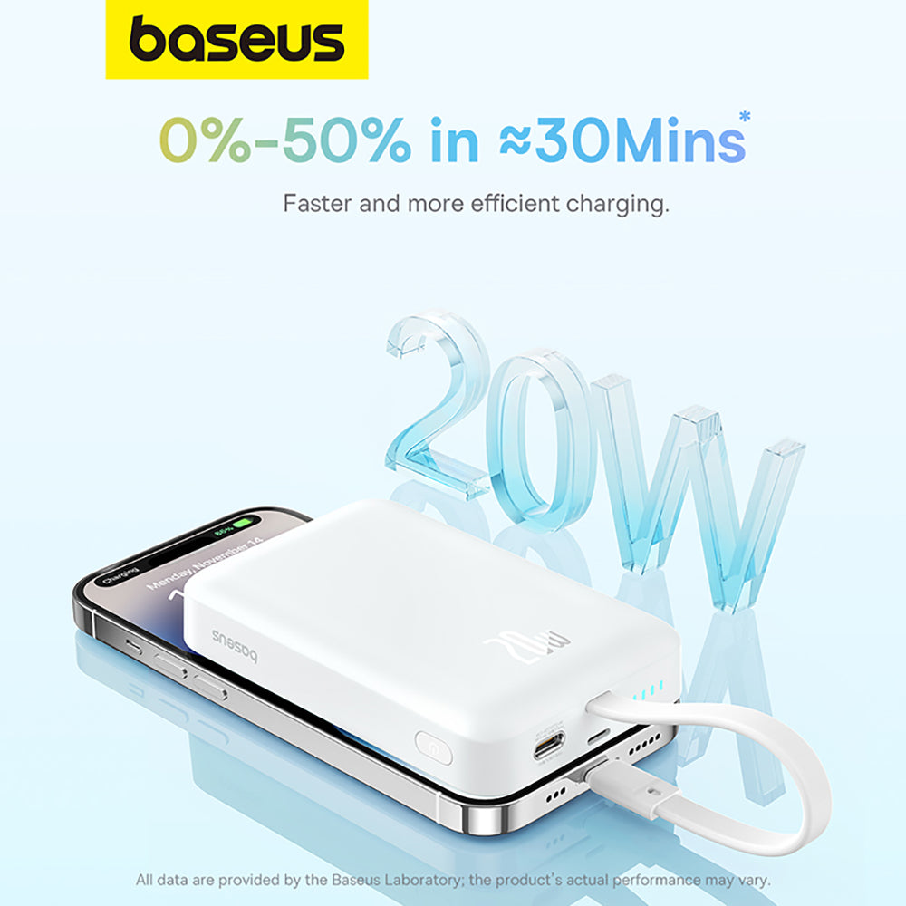 Baseus-Magnetic-Mini-Wireless-Fast-Charging-Power-Bank-for-iPhone-10000mAh-20W-Starlight-White-1