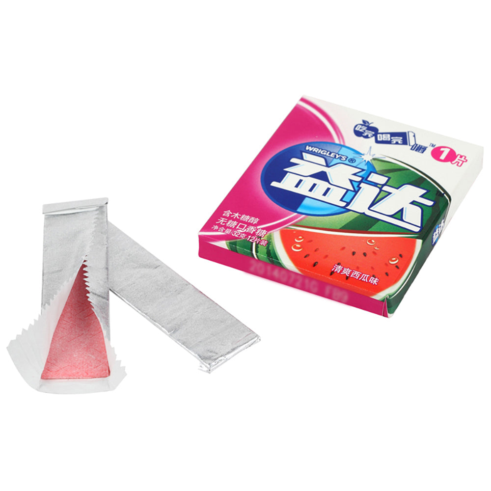 Wrigley's-Sugar-Free-Chewing-Gum-with-Xylitol,-Refreshing-Watermelon-Flavour,-12-Pieces-32g-1