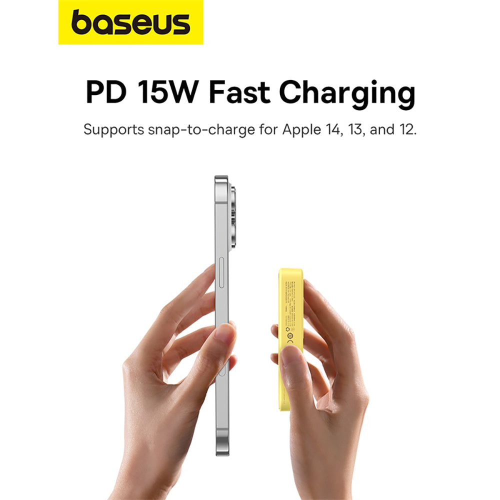 Baseus-MagPro-Magnetic-Power-Bank-and-Phone-Stand-5000mAh-20W---Fresh-Lemon-Yellow-1