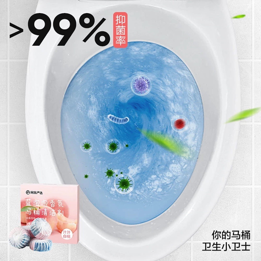 Lifease-Blue-Bubble-Toilet-Cleaner---White-Peach-Scent,-60g-x-4-Pieces-1