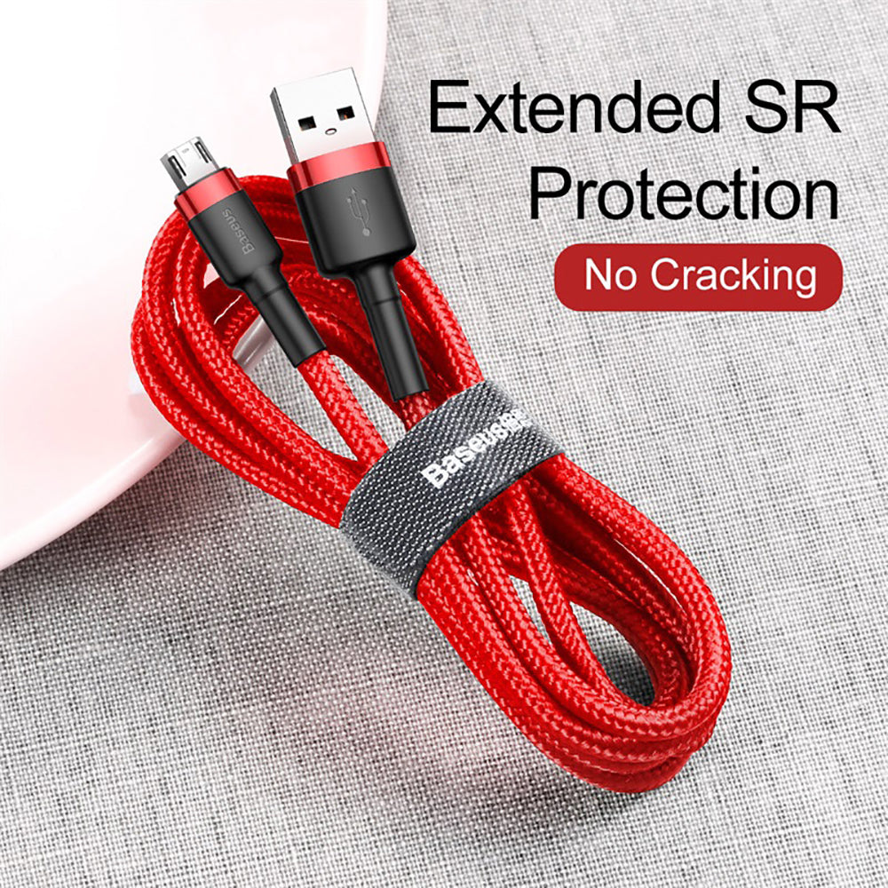 Baseus-Cafule-USB-to-Micro-USB-Cable,-Reversible,-1.5A,-2M,-Red-1