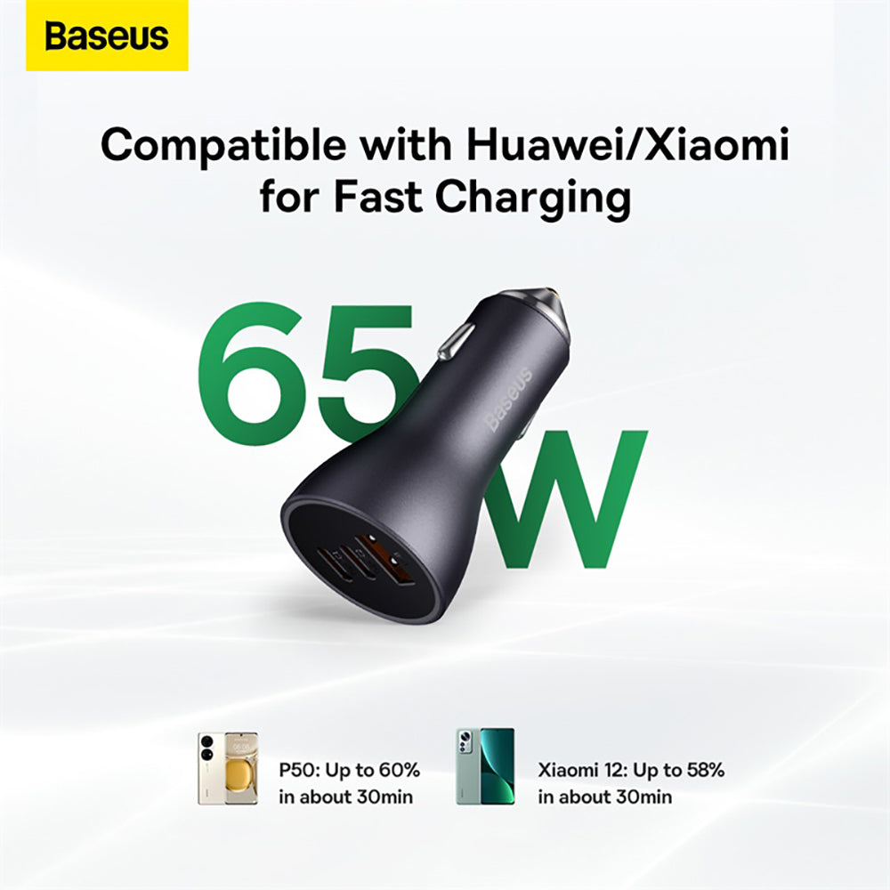 Baseus-Golden-Contactor-Pro-Triple-Fast-Charger-Car-Charger-65W---Dark-Gray-1