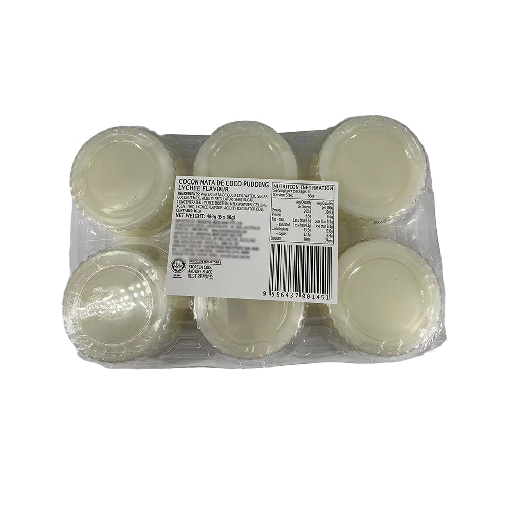 Cocon-Lychee-Flavored-Coconut-Pudding---6-Pack,-480g-1