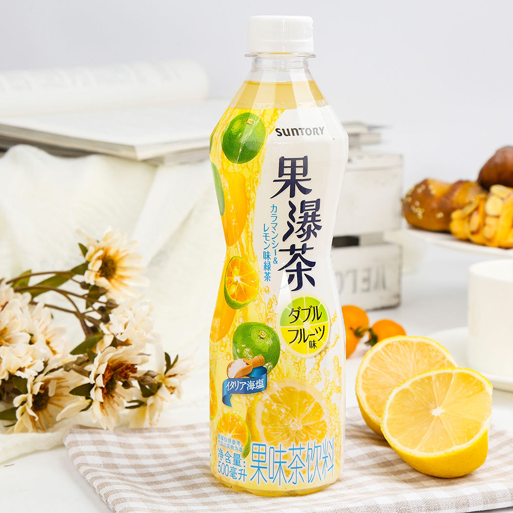 [Full-Case]-Suntory-Fruit-Tea---Kumquat-Lemon-Flavoured-Green-Tea-500ml*15-1