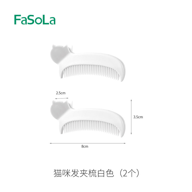 Fasola-Cat-Hair-Clip-Comb-White---2-Pieces-1