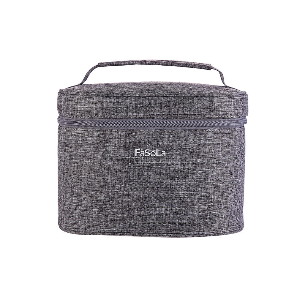 Fasola-Insulated-Cylinder-Lunch-Bag---Grey,-22x15x16cm-1