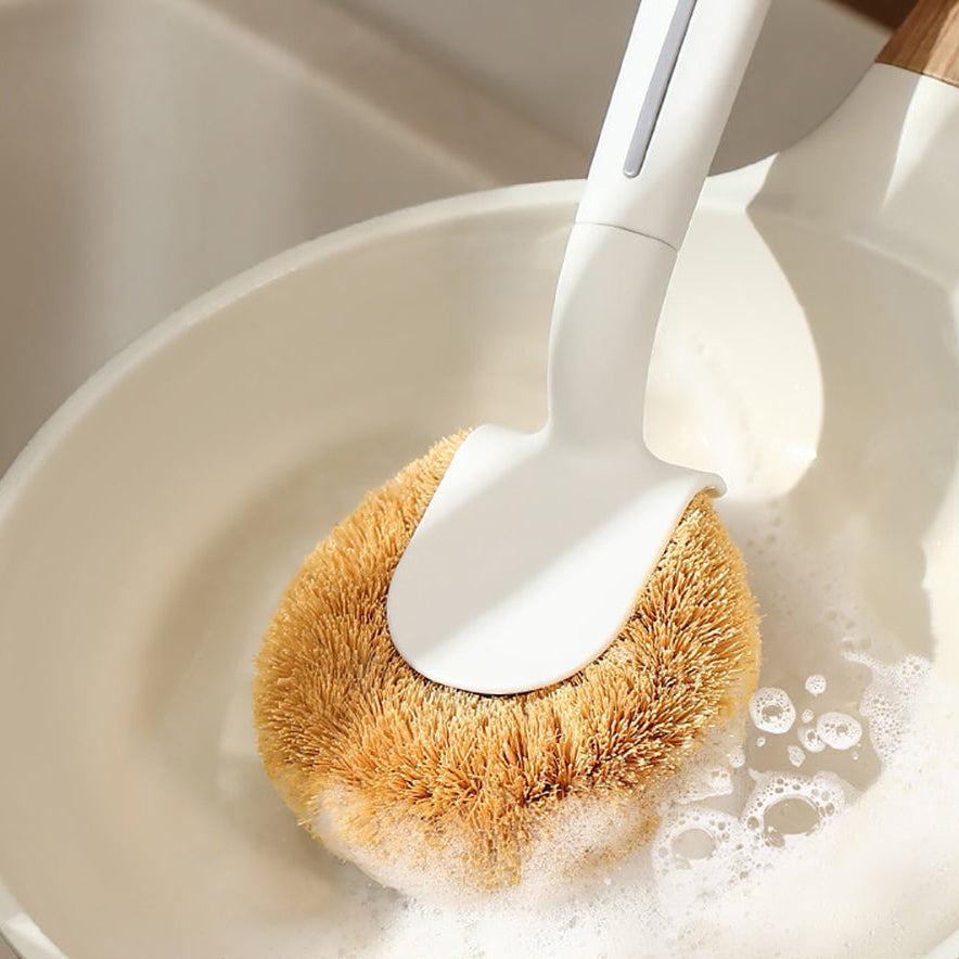 FaSoLa Coconut Fiber Pot Brush - White