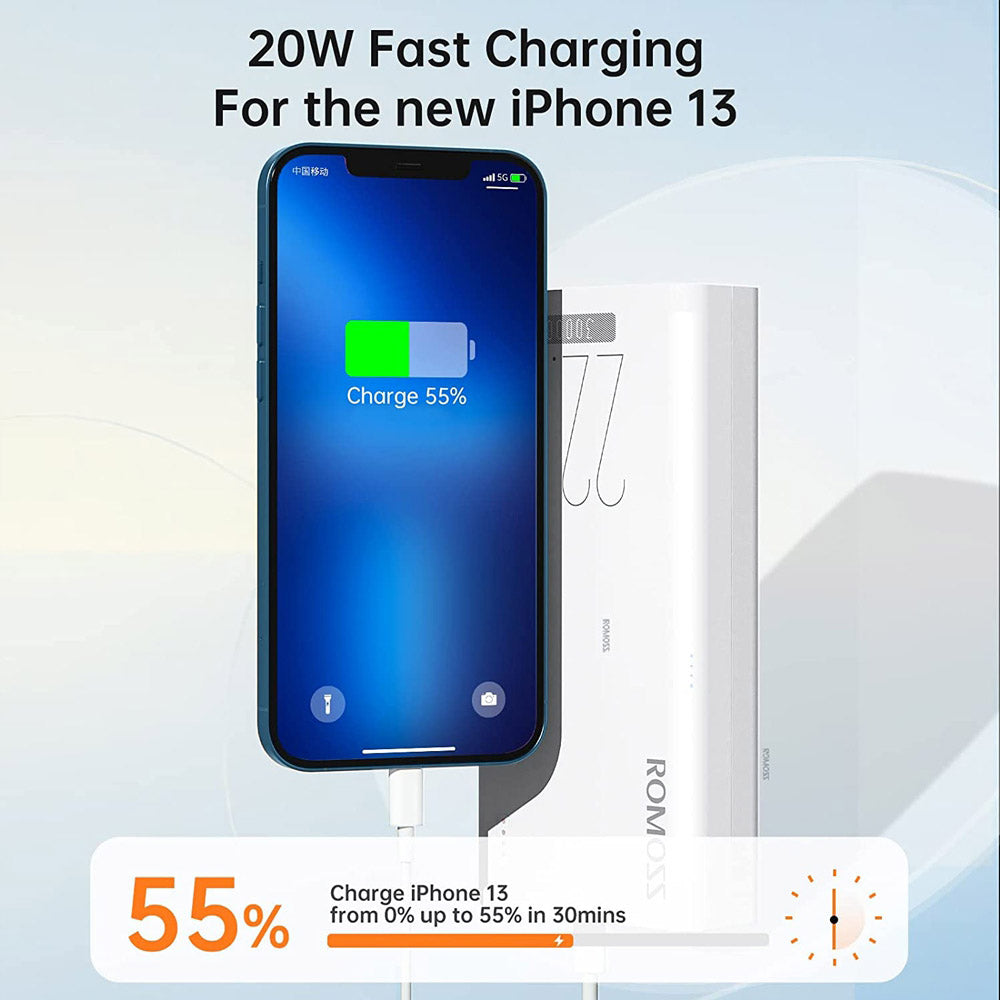 Romoss-Sense8F-30000mAh-22.5W-Ultra-Fast-Charging-Power-Bank---White-1