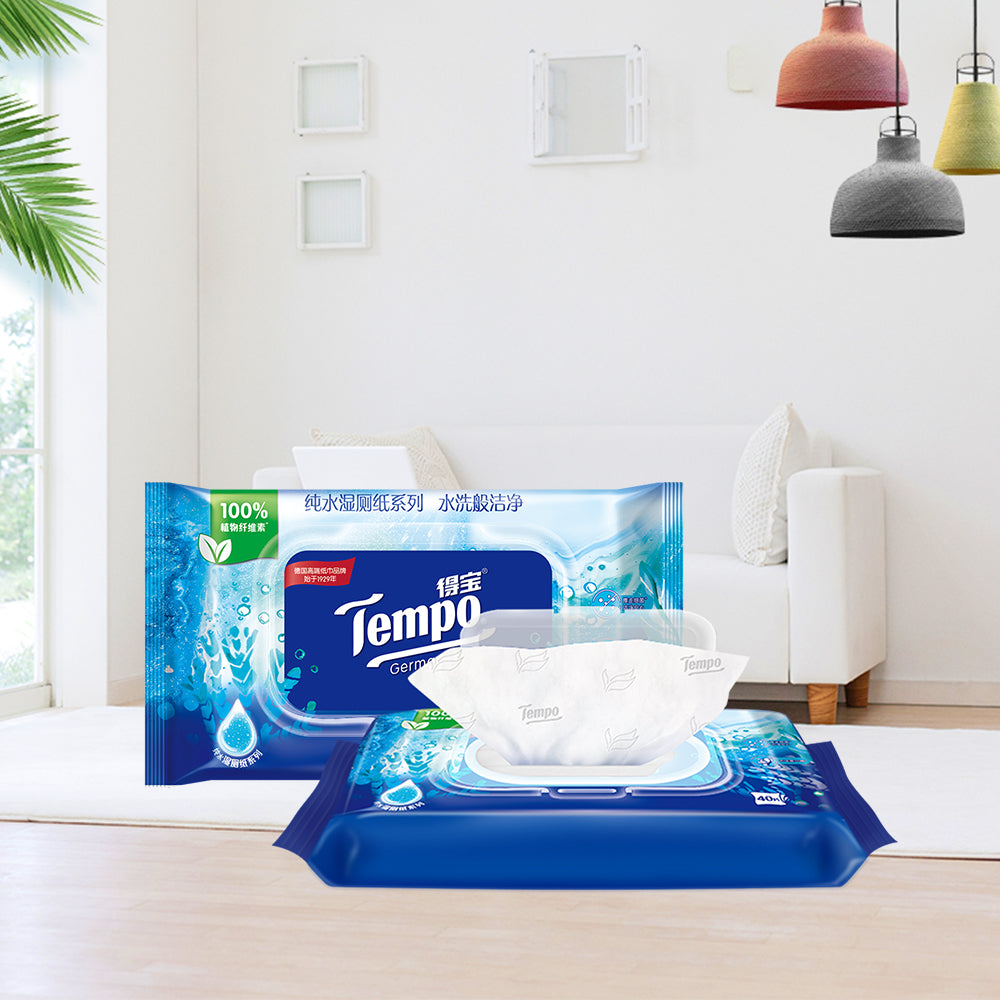 Tempo-Pure-Water-Wet-Toilet-Paper,-40-Sheets-1