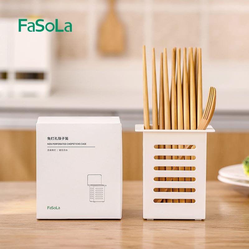 FaSoLa-Multi-Functional-No-Drill-Hollow-Drain-Chopsticks-Holder---White-1