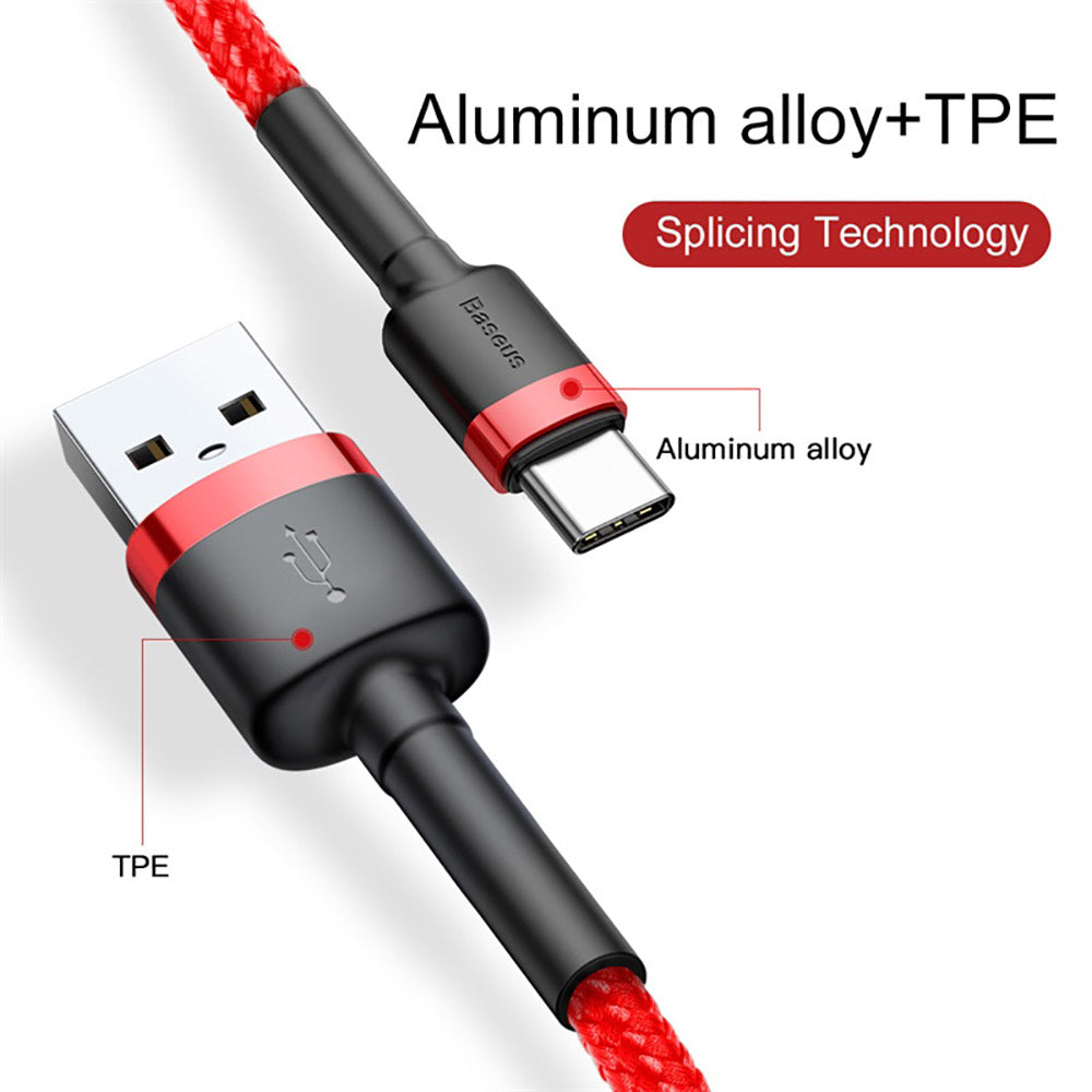 Baseus-Cafule-USB-to-Type-C-Cable-3A-0.5M---Red-1