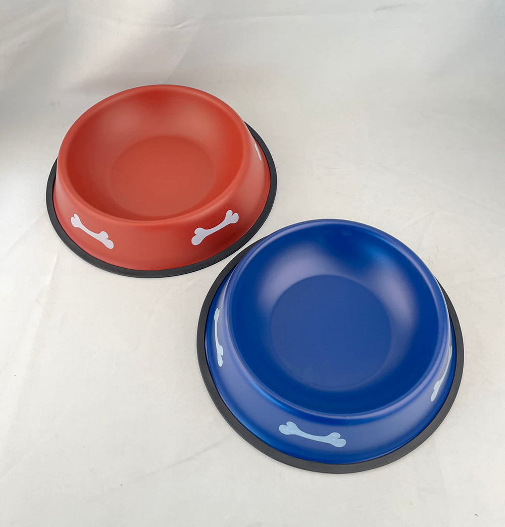 Pet-Painted-Steel-Bowl---30cm,-Random-Red-or-Blue-1