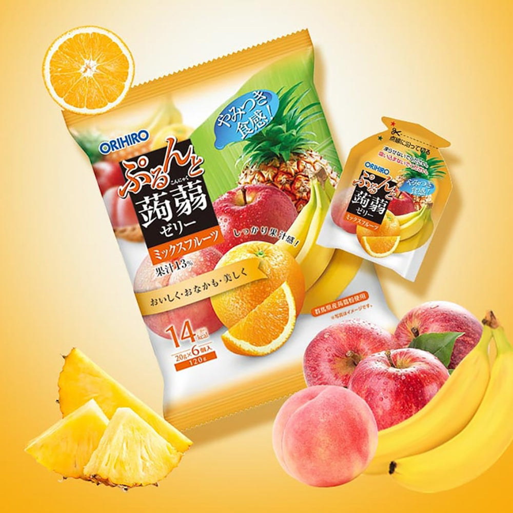 Orihiro-Low-Calorie-Konjac-Jelly---Tropical-Fruit-Flavor,-6-Packs,-120g-1