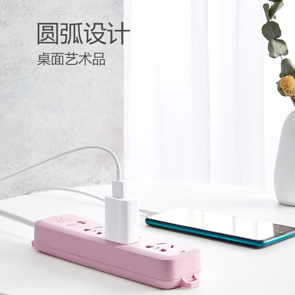 Bull-3-Socket-Power-Strip-with-Master-Control,-1.8m,-Dogwood-Pink-B8030H-1