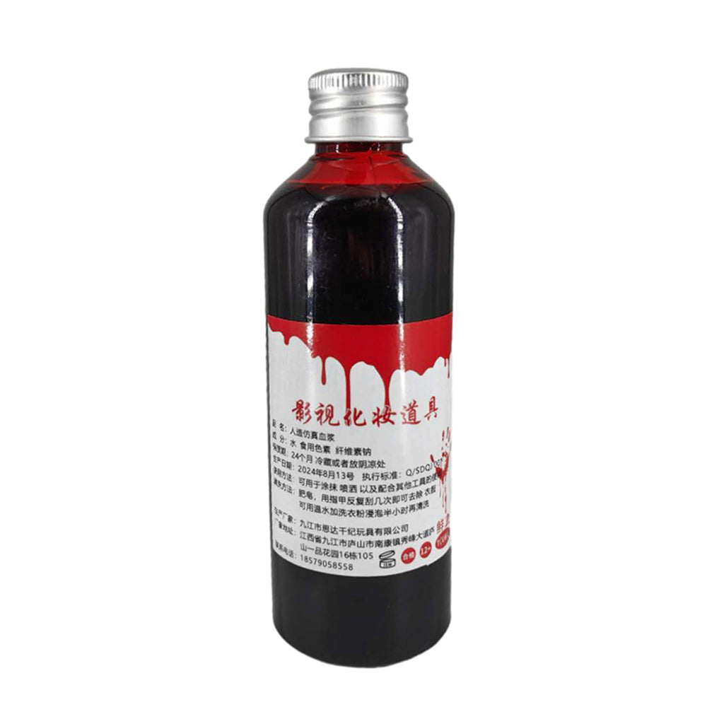 100ml Bottled Fake Blood for Halloween - Realistic Blood Effect