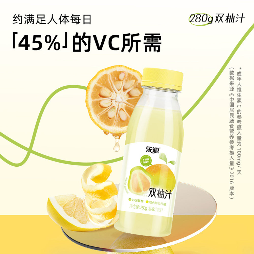 Leyuan-Double-Grapefruit-Juice---Korean-Pomelo-&-Israeli-White-Grapefruit---280ml-x-12-Bottles-1