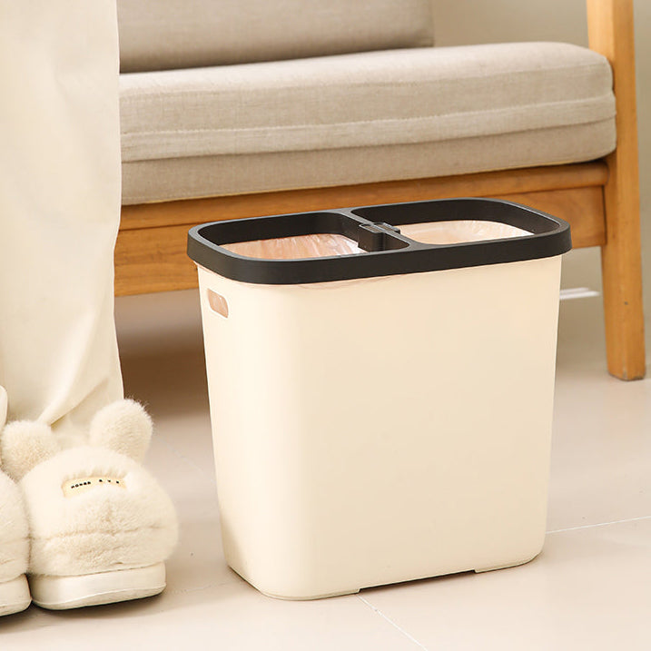 FaSoLa Dual Compartment Trash Bin - Off-White