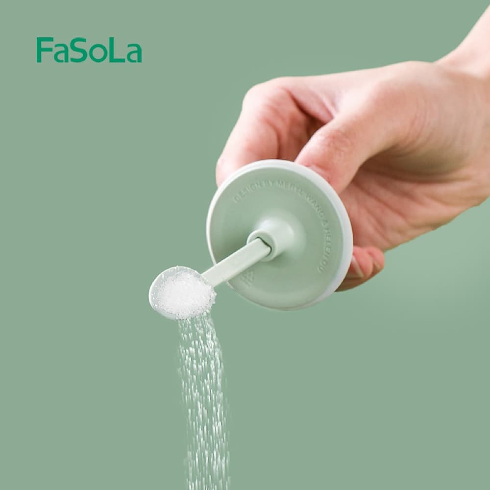 FaSoLa-Integrated-Spoon-Lid-Glass-Seasoning-Bottle---Green,-6.6*14cm-1