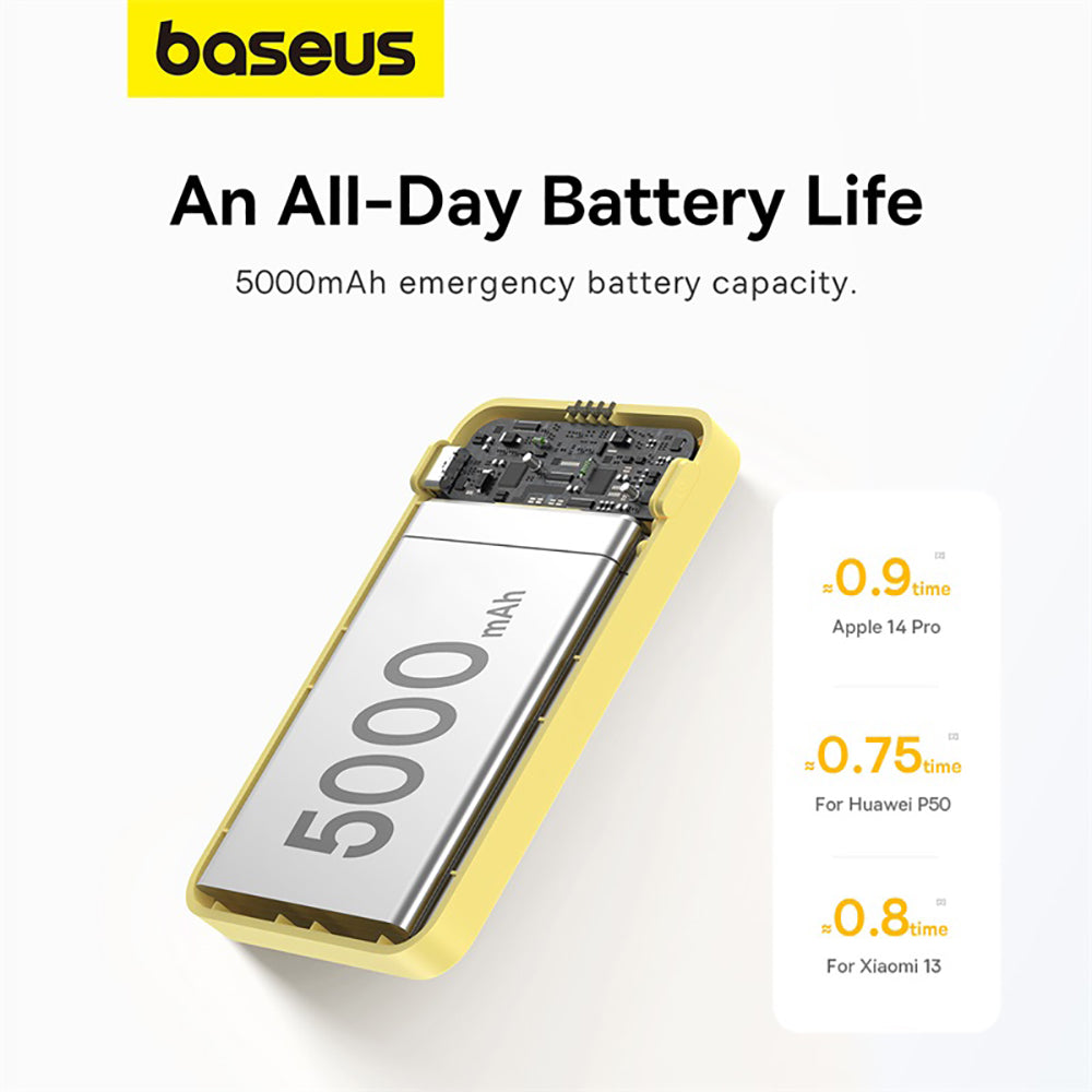 Baseus-MagPro-Magnetic-Power-Bank-and-Phone-Stand-5000mAh-20W---Fresh-Lemon-Yellow-1