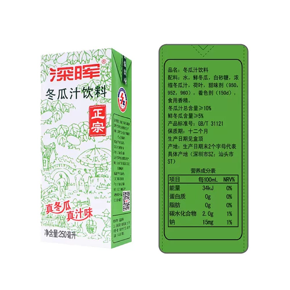 [Full-Case]-ShenHui-Winter-Melon-Juice-250ml*24-Boxes/Case-1