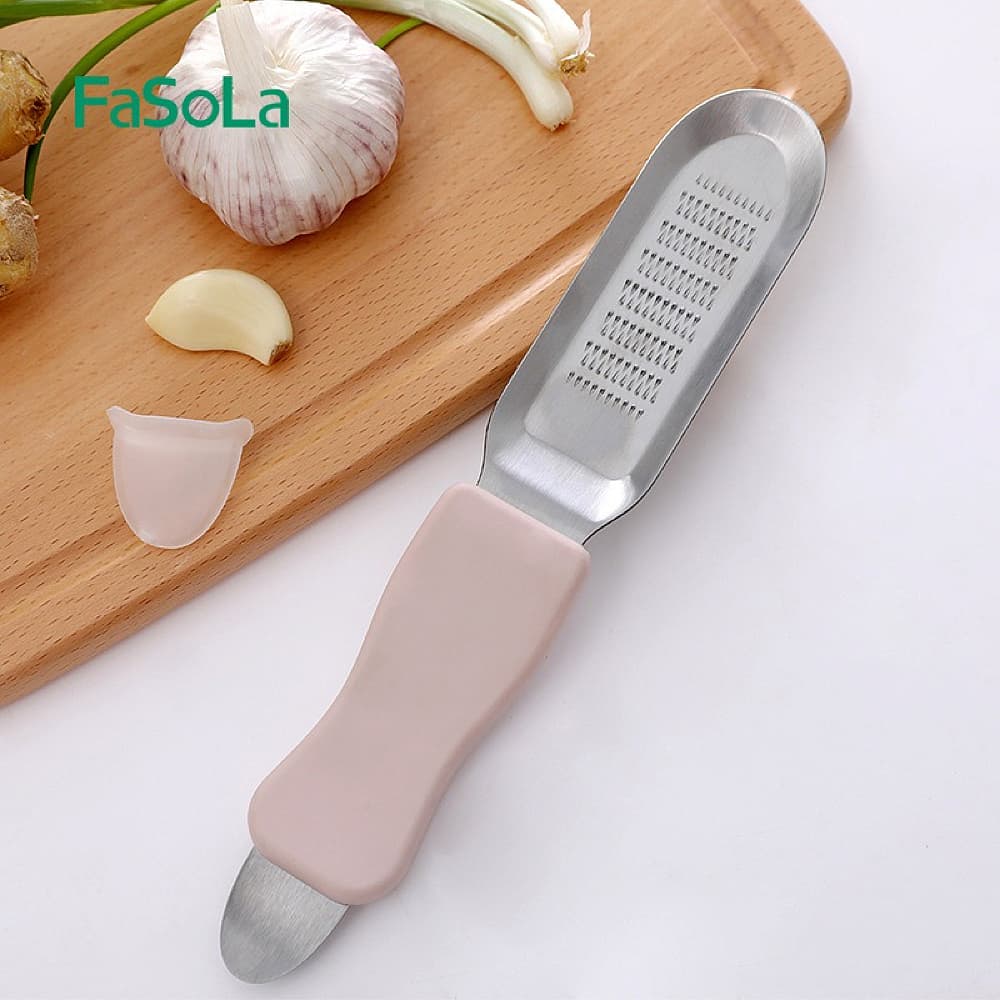 FaSoLa-Multi-Functional-Stainless-Steel-Ginger-and-Garlic-Grater---Pink-1