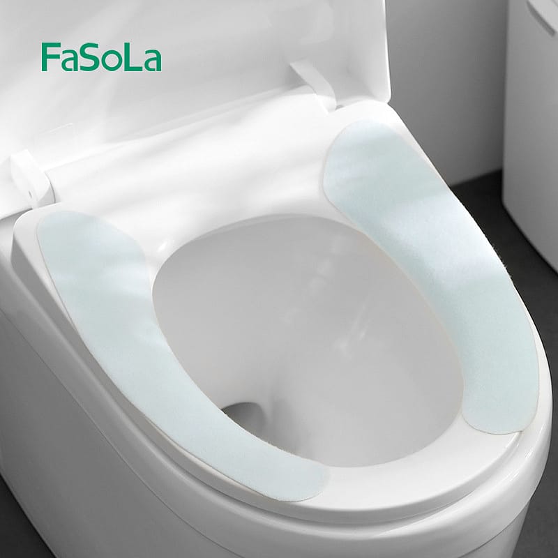 FaSoLa-Seamless-Toilet-Seat-Mats---Green,-37x9cm,-3-Pairs-1