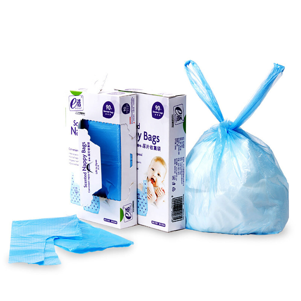 eClean-Scented-Nappy-Bags---Blue,-30x37cm,-90-Count-1